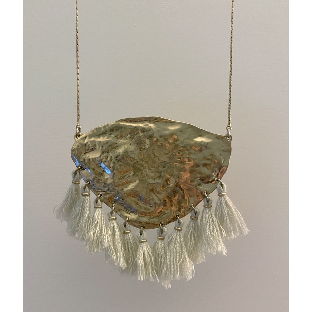Anthropologie Metal Tassel Pendent Necklace